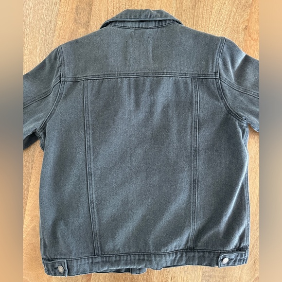 Thread & Supply Black Jean Jacket w/ Black Red Plaid Flannel Inner Lining Size S - Picture 11 of 15